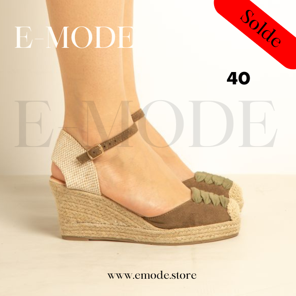Sandale talon Haut verte / REF-0587