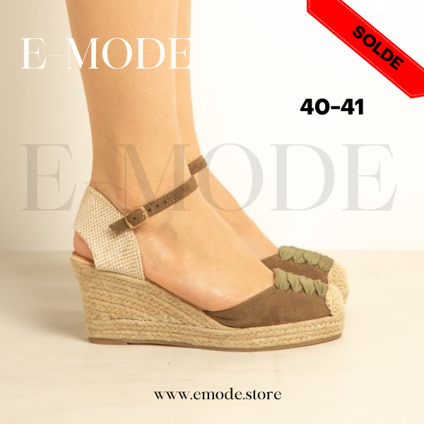 Sandale talon Haut verte / REF-0587