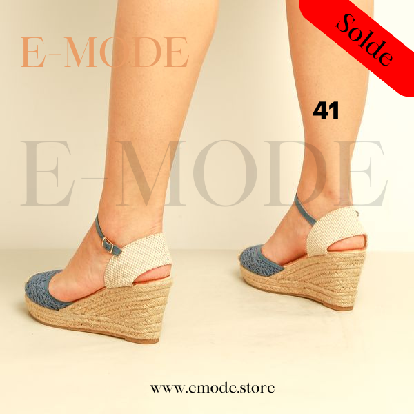 Sandale talon Haut Bleu / REF-0594