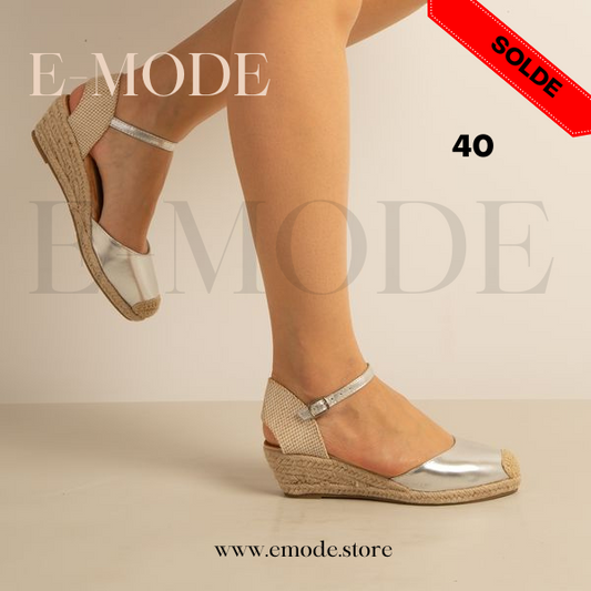 Sandale demi talon Silver / REF-0605
