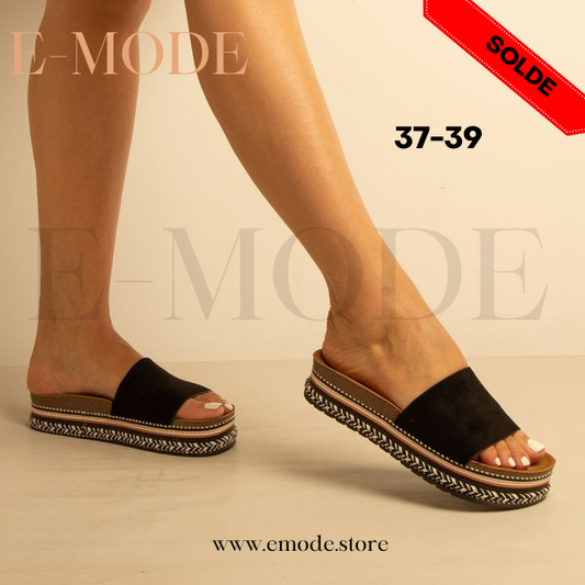 Mule femme Double semelle Noir / REF-0639