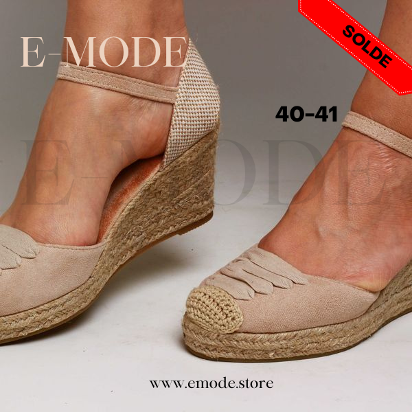 Sandales Compensée BEIGE / REF-0738