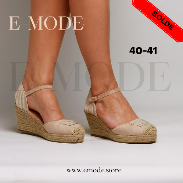 Sandales Compensée BEIGE / REF-0738