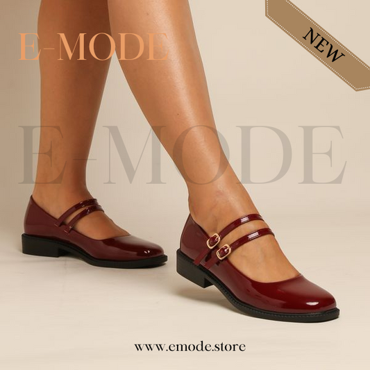Mocassin -Mary Jane - Bordeaux vernis REF-0760