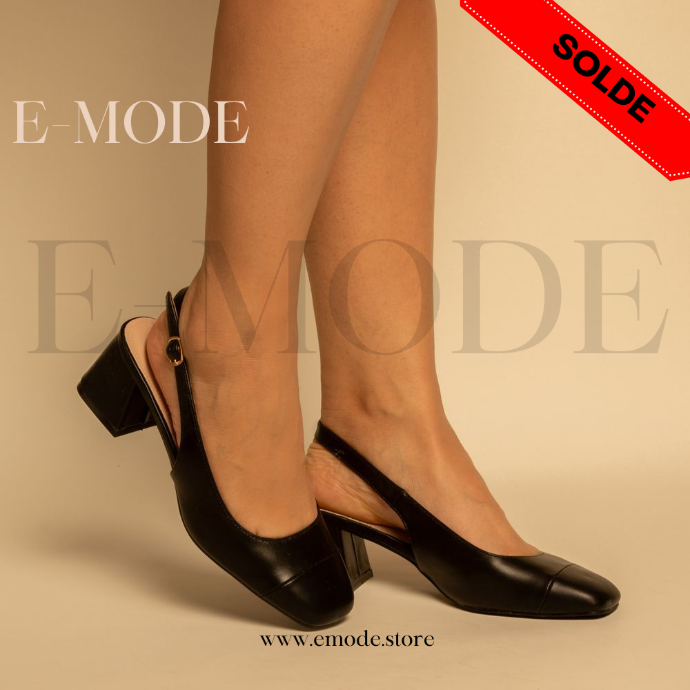 Escarpins Slingback- Noir / REF-0811