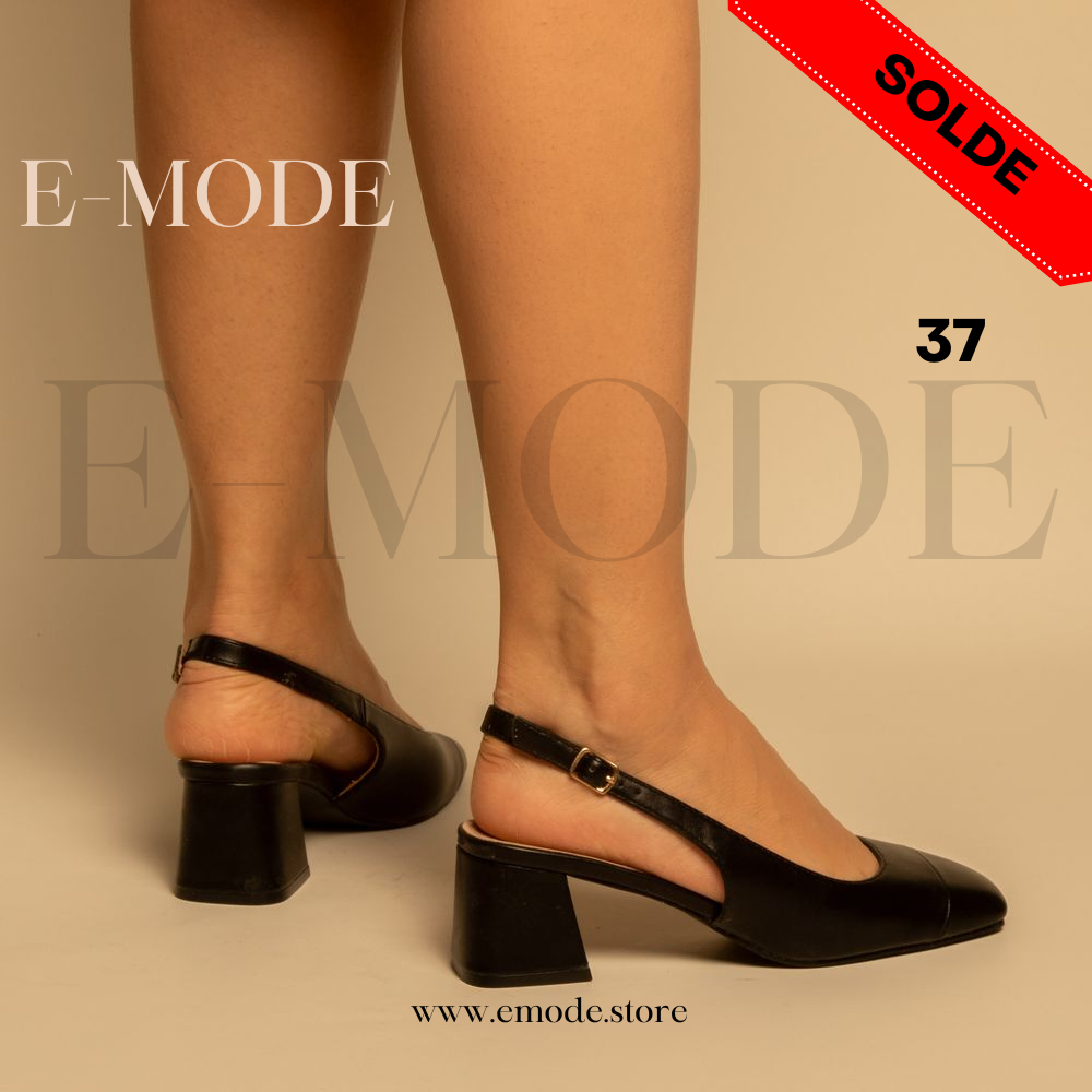 Escarpins Slingback- Noir / REF-0811