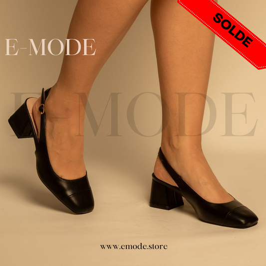 Escarpins Slingback- Noir / REF-0811