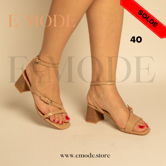 Sandales a Talons Khaki / REF-0859