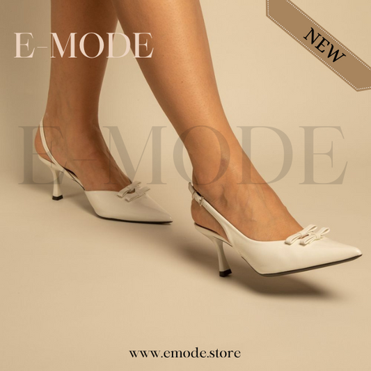 Escarpins slingback Blanc / REF-0868