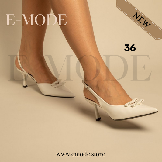 Escarpins slingback Blanc / REF-0868