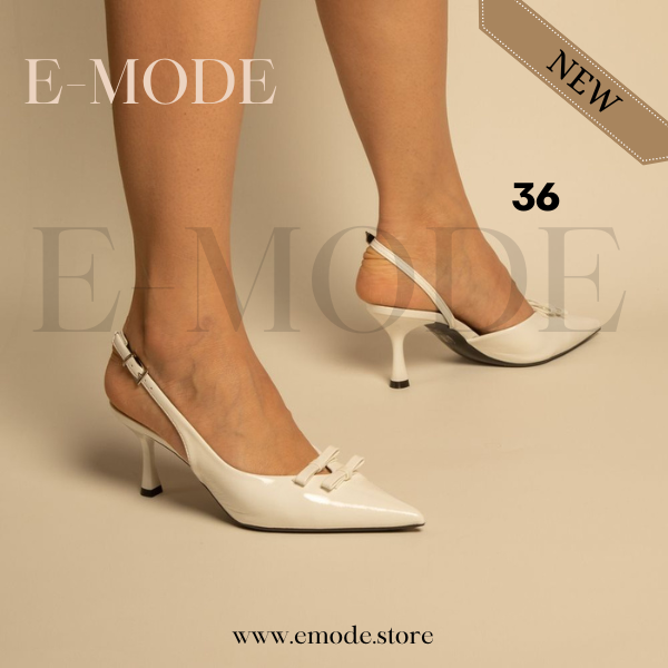 Escarpins slingback Blanc / REF-0868