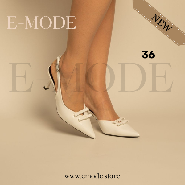 Escarpins slingback Blanc / REF-0868