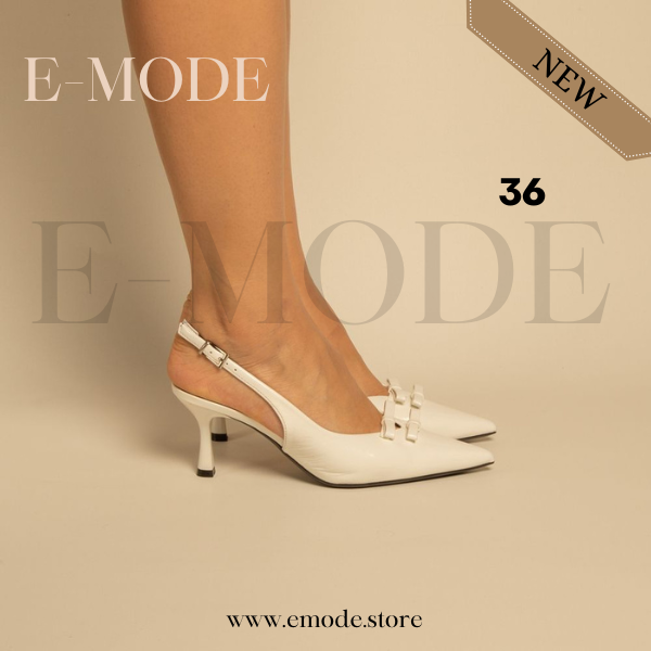 Escarpins slingback Blanc / REF-0868