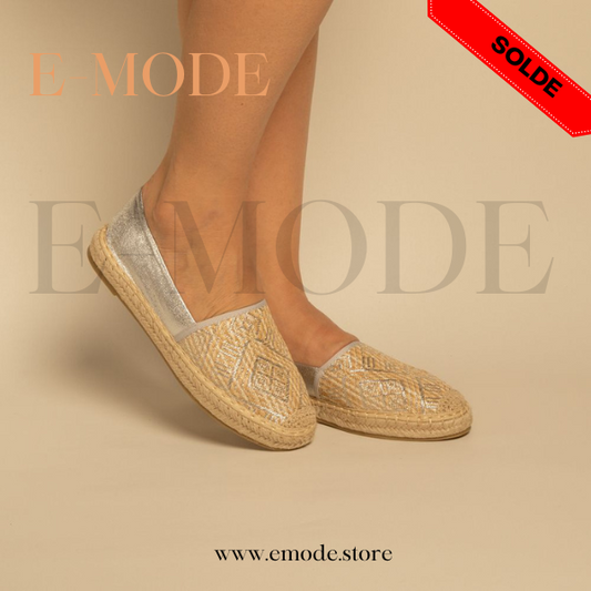 Espadrilles Chic Beige Argenté  / REF 0872