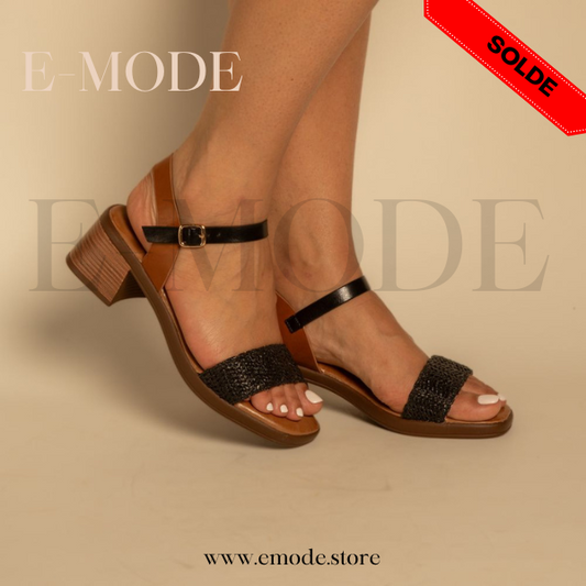 Sandales a Talons Noir / REF-0875