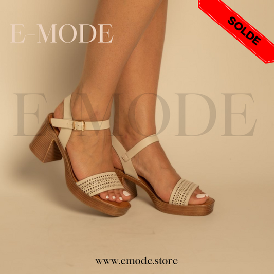 Sandales a Talons Beige / REF-0877