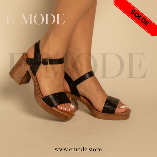 Sandales a Talons Noir / REF-0878