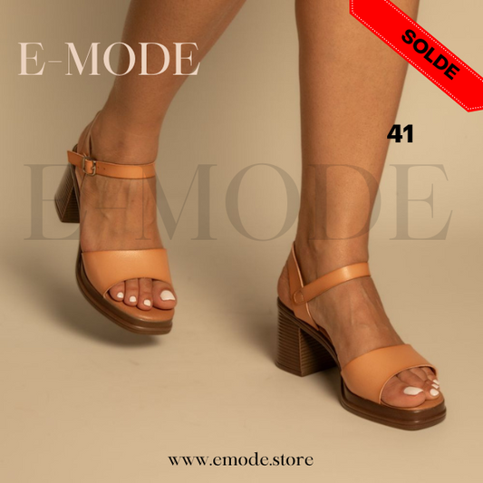 Sandale a Talon Beige / REF-0882