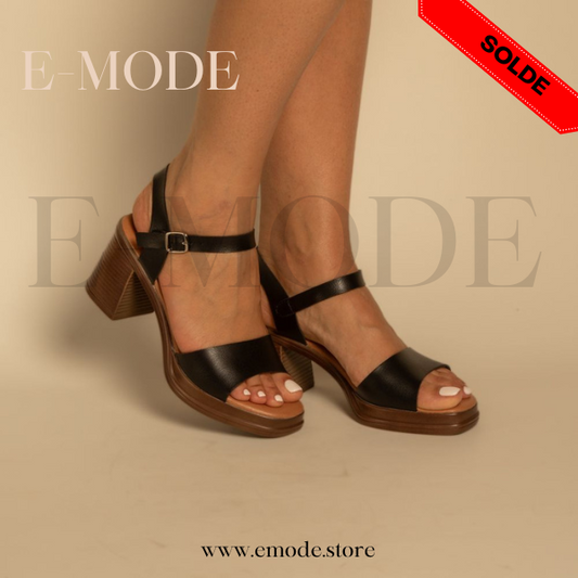 Sandale a Talon Noir / REF-0884