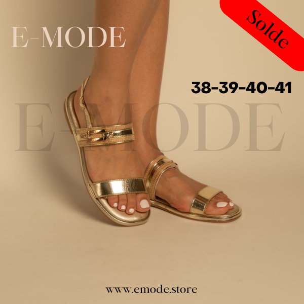Sandale Plate Dorée / REF-0886