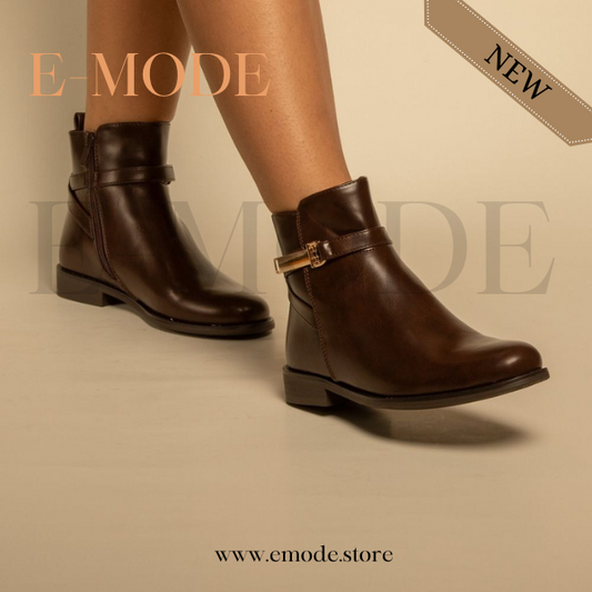 Bottines Marron Fonce REF-0896