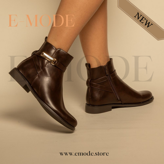 Bottines Marron Fonce REF-0896