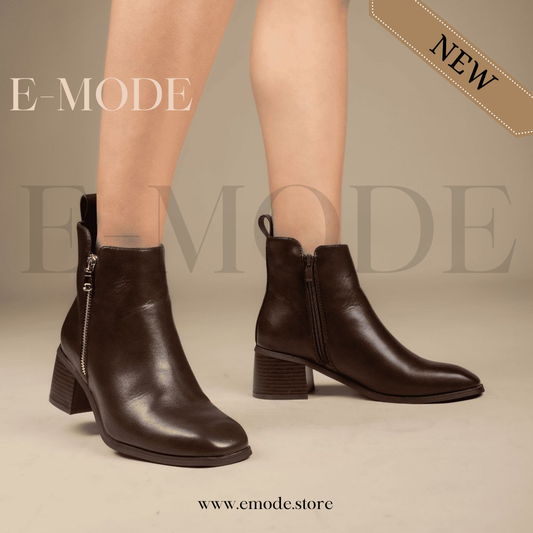 Bottines - Simili cuir - Marron Fonce REF-0904
