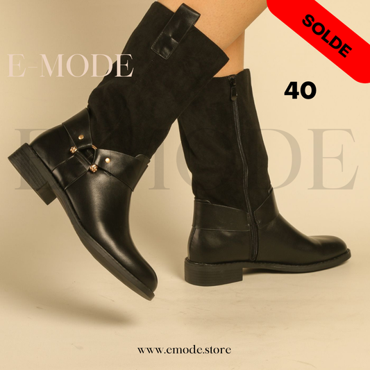 Bottines a talons Noir REF-0917