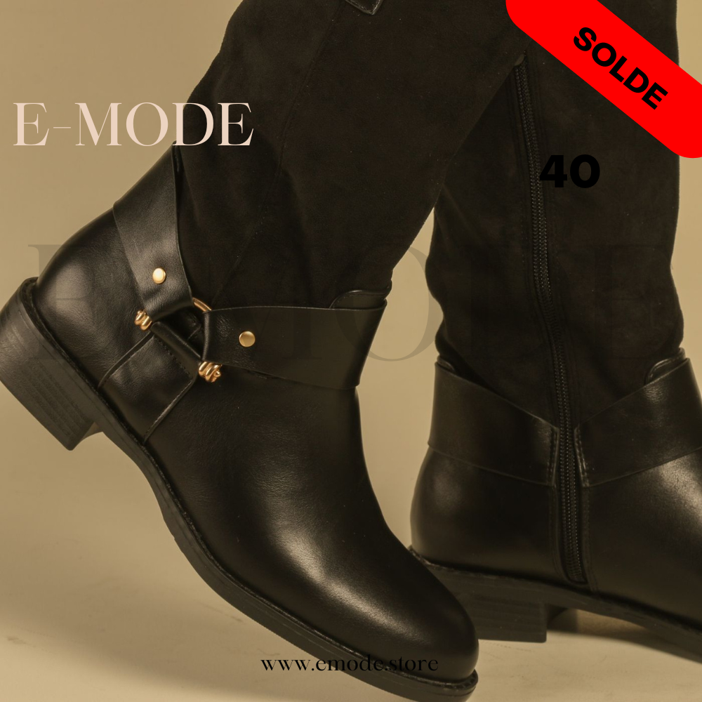 Bottines a talons Noir REF-0917