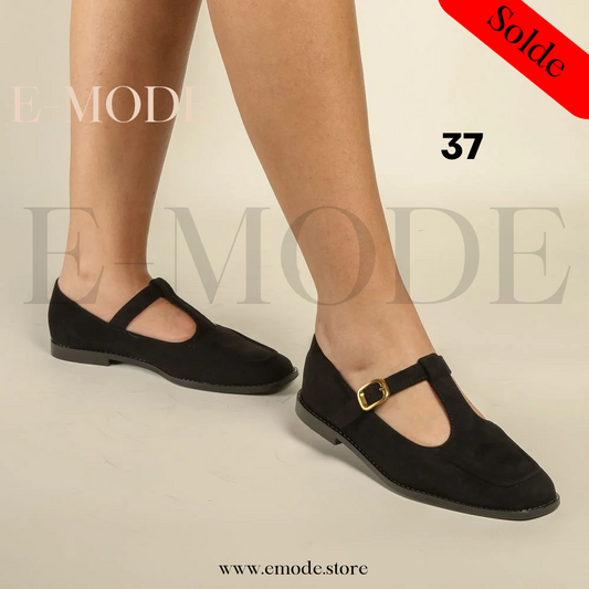 Mocassins en Daim - noir REF-0928