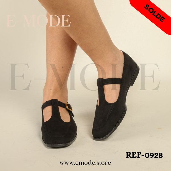 Mocassins en Daim - noir REF-0928