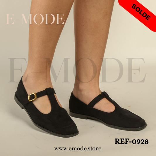 Mocassins en Daim - noir REF-0928