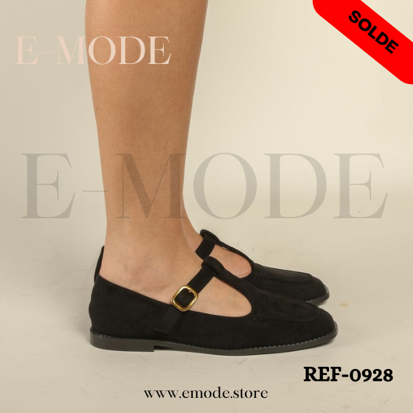 Mocassins en Daim - noir REF-0928