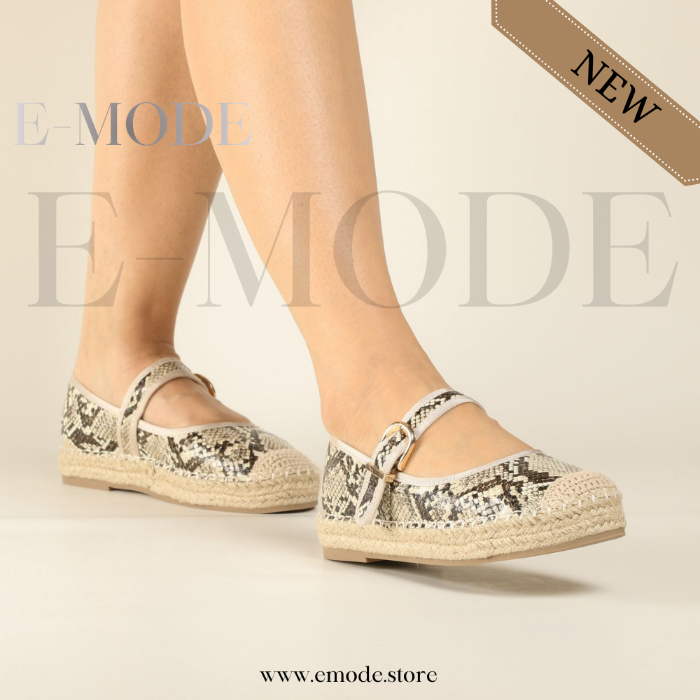 Espadrille Beige et Noir- REF-0943