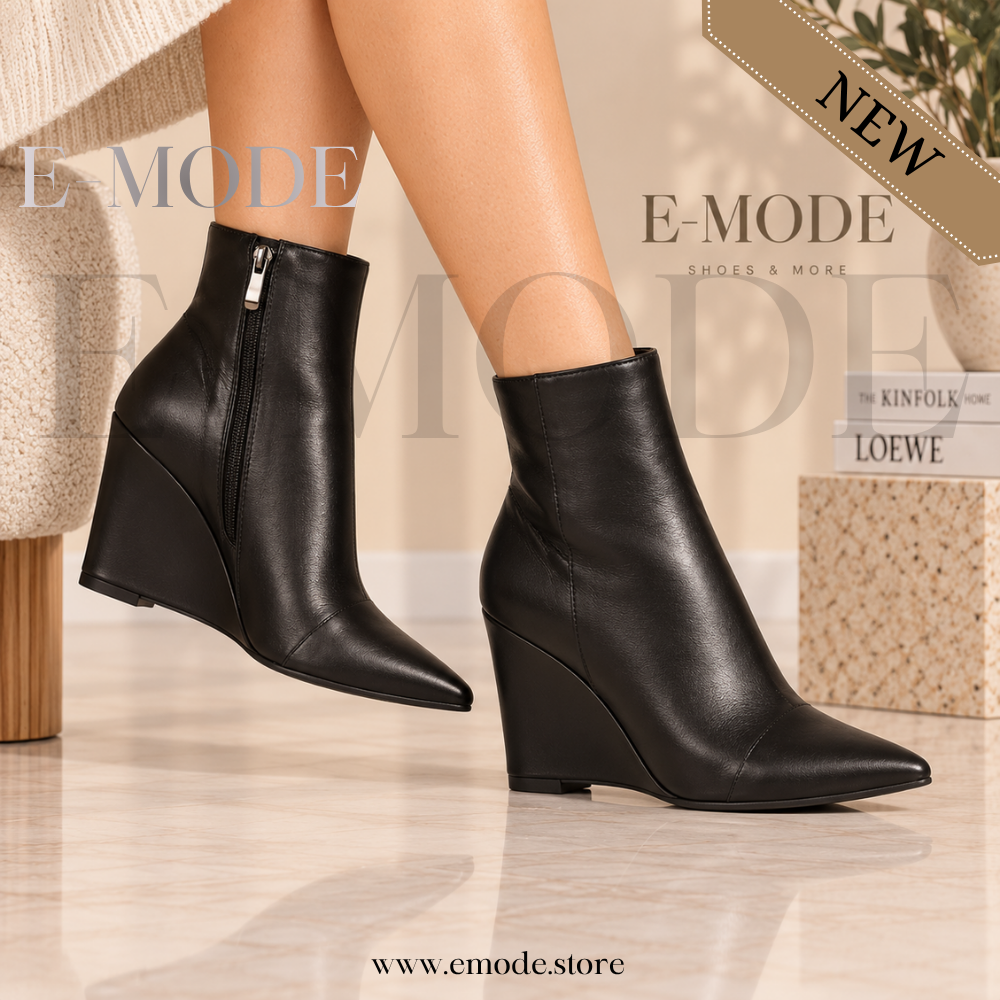 Cavalières a petit talon-Noir-REF-0946