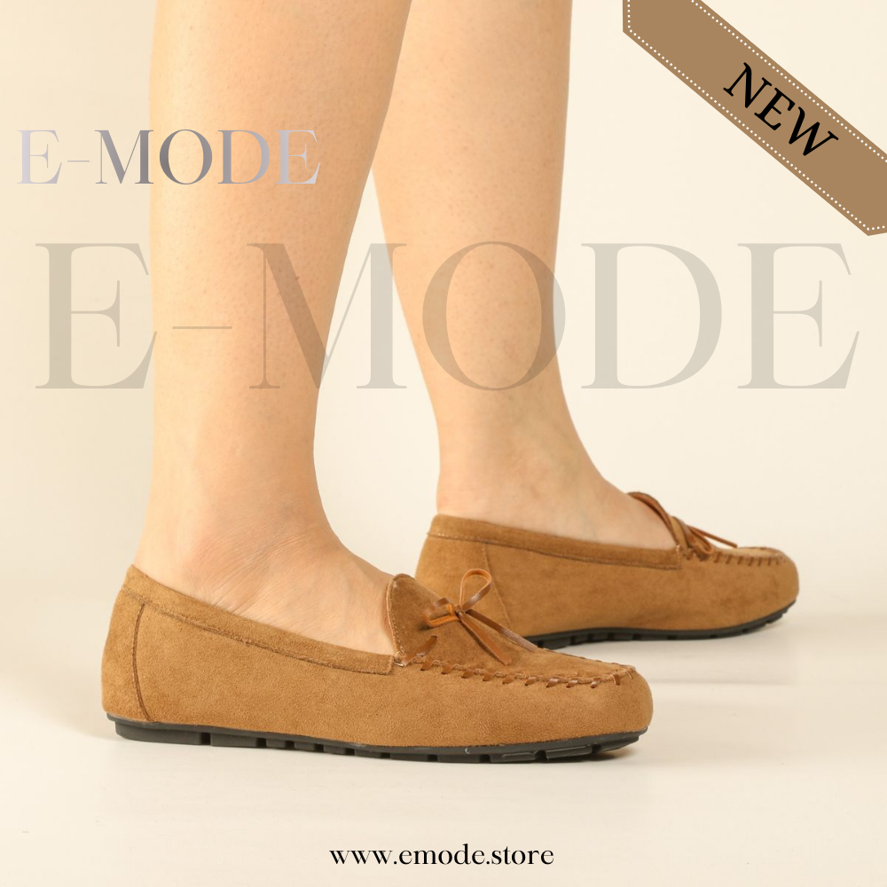 Mocassins Femme Daim Camel-REF-0950