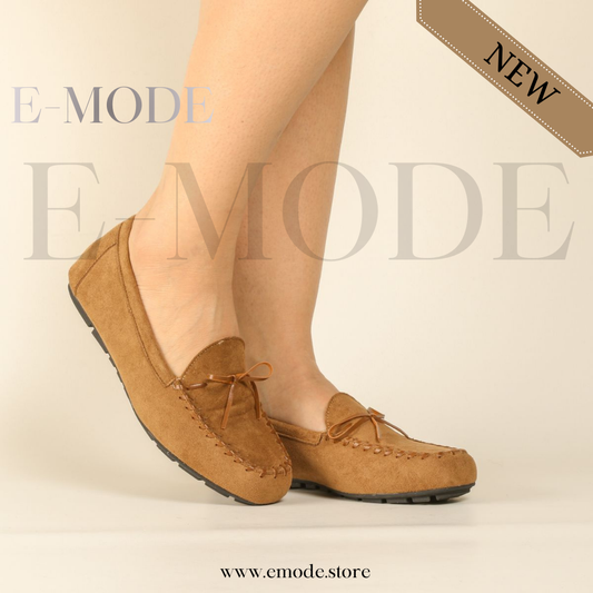 Mocassins Femme Daim Camel-REF-0950