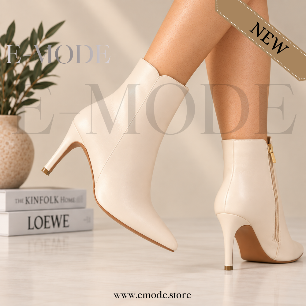 Bottines a talons -Beige- REF-0952