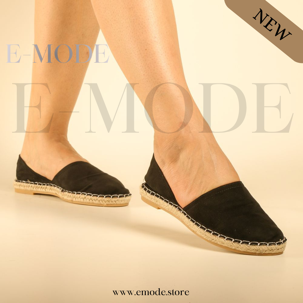 Espadrille semelles Raphia - Noir - REF-0961