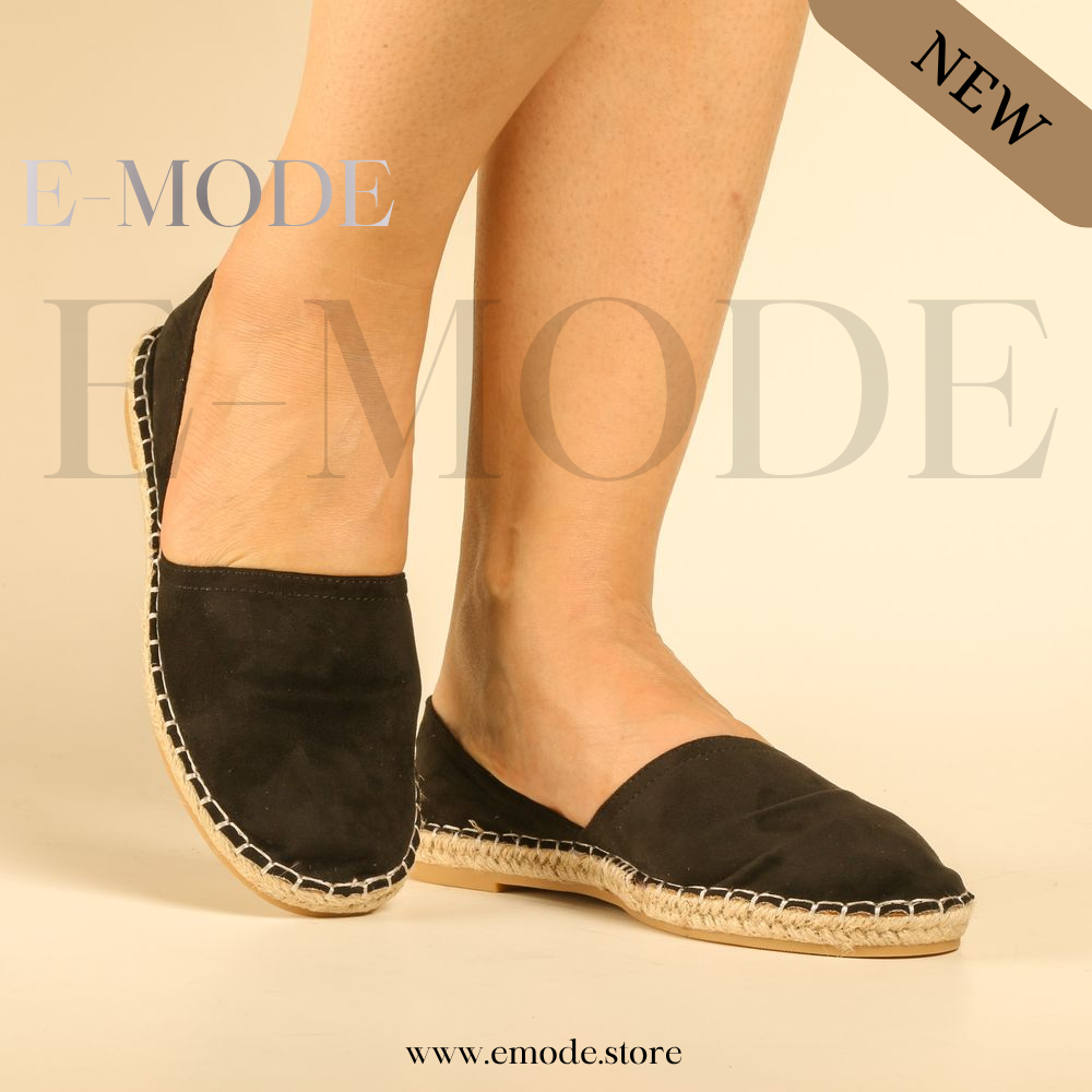 Espadrille semelles Raphia - Noir - REF-0961