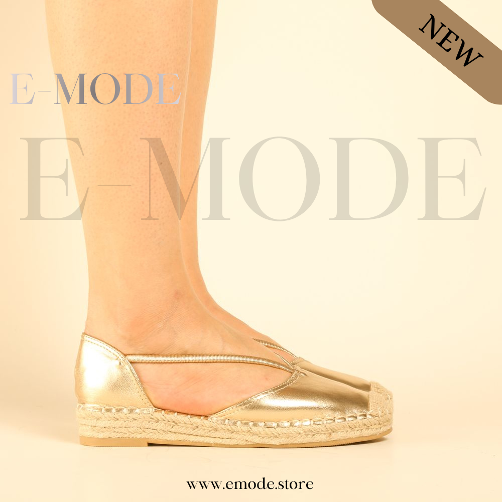 Espadrille semelles Raphia - Dorée - REF-0962