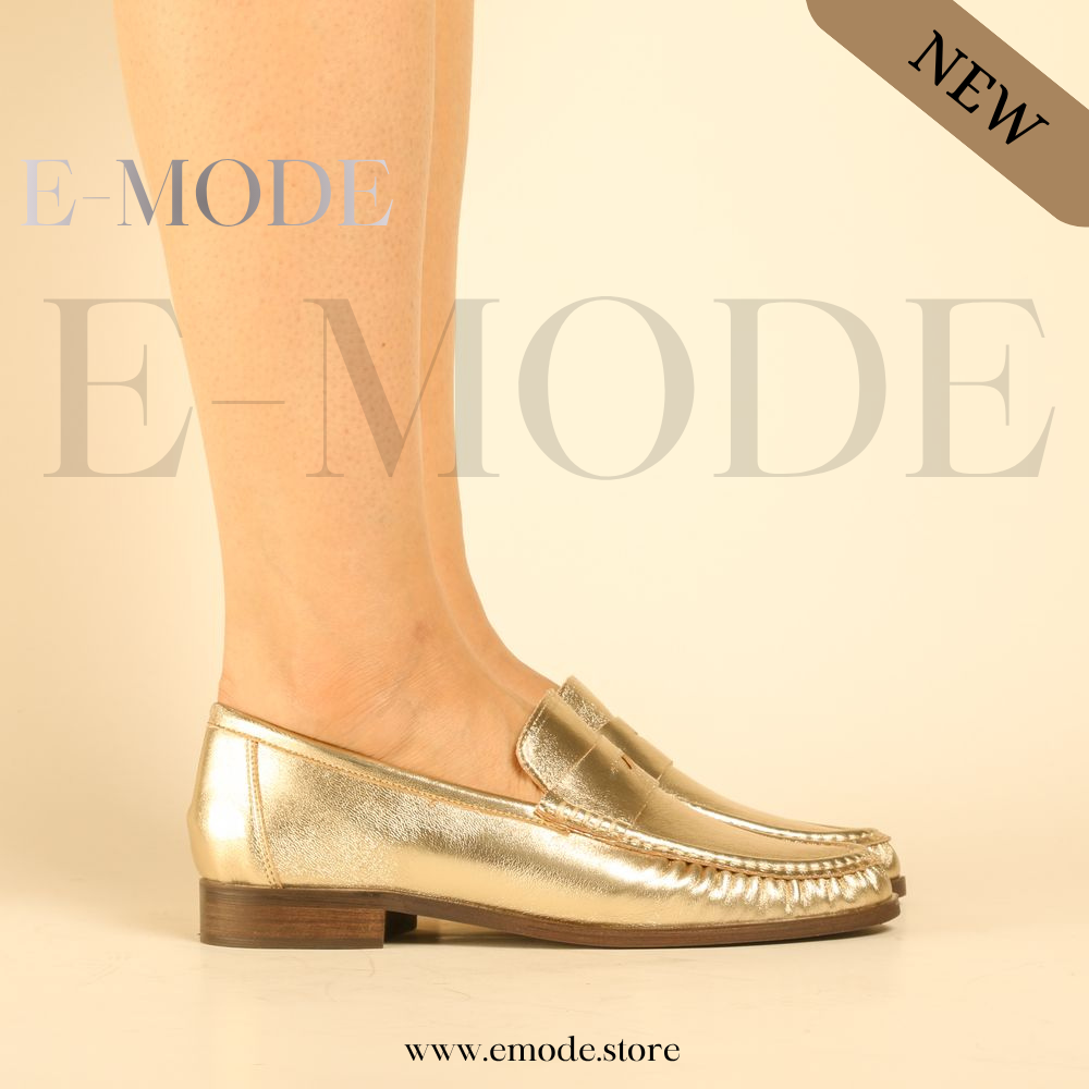 Mocassin Couleur Dore - REF-0966