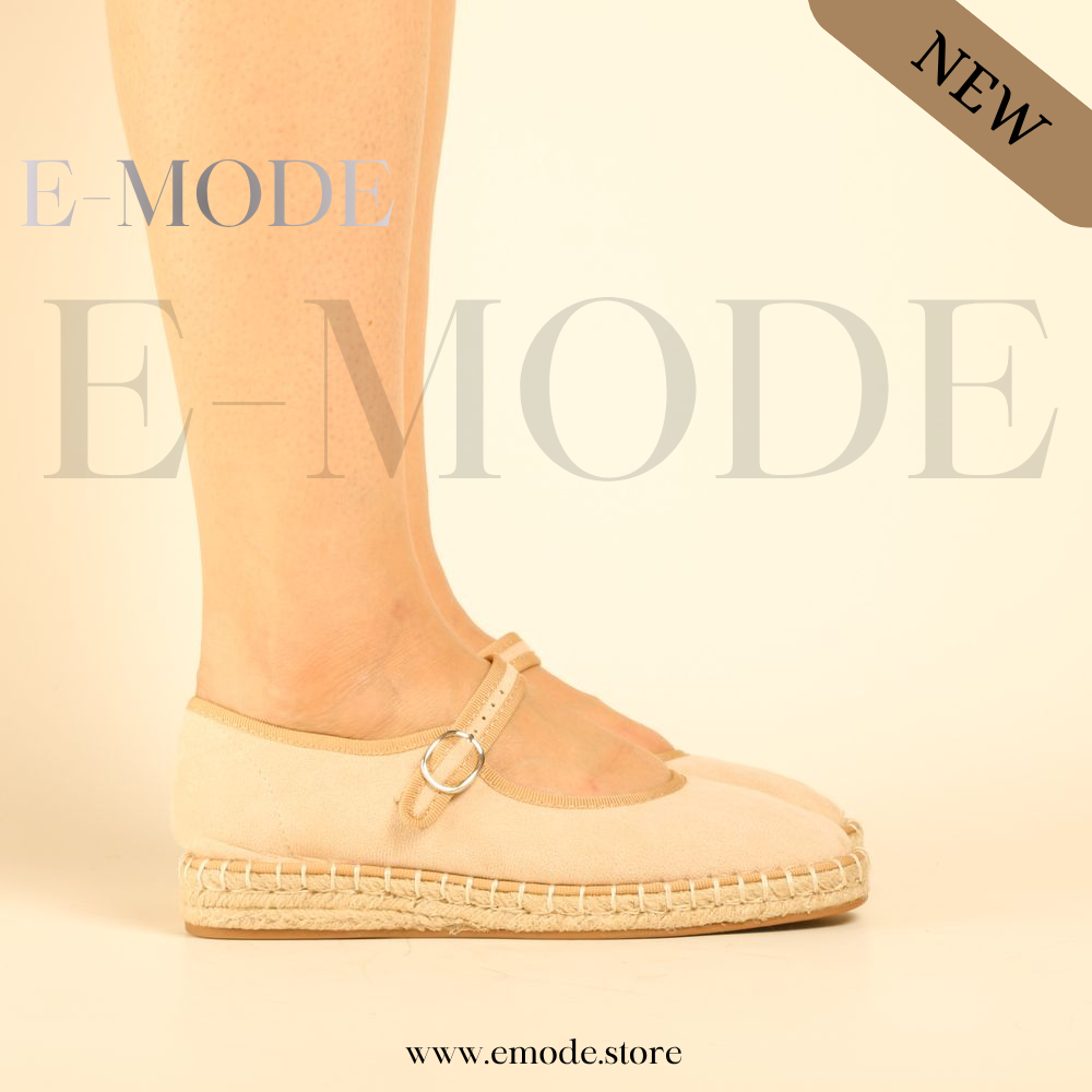 Espadrille avec boucle - Beige - REF-0974