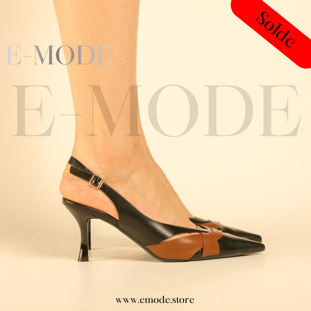 Escarpins Noir / Marron - REF-0978