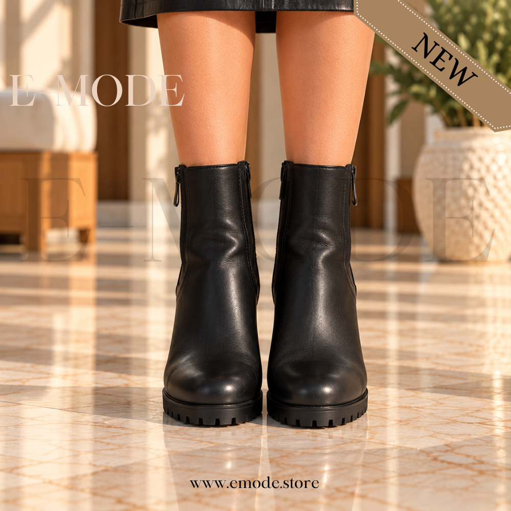 Bottines a talons - Noir - Ref-0980