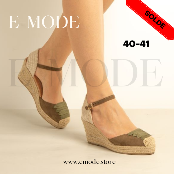 Sandale talon Haut verte / REF-0587