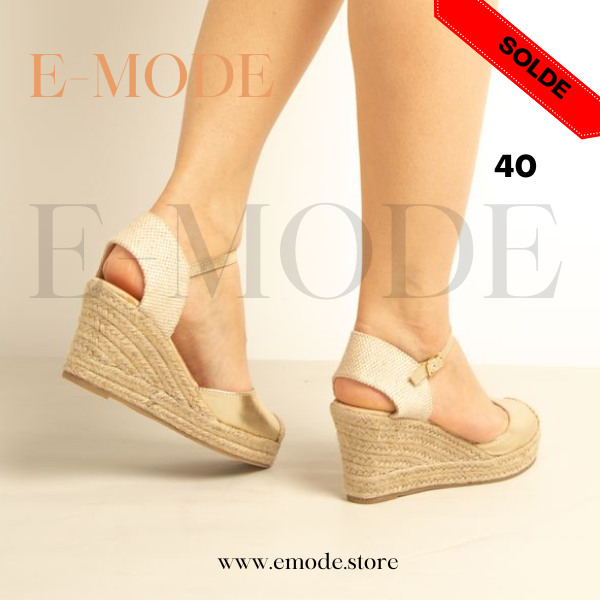 Sandale talon Haut Dorée / REF-0590