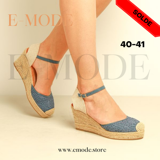 Sandale talon Haut Bleu / REF-0594