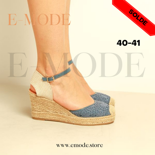 Sandale talon Haut Bleu / REF-0594