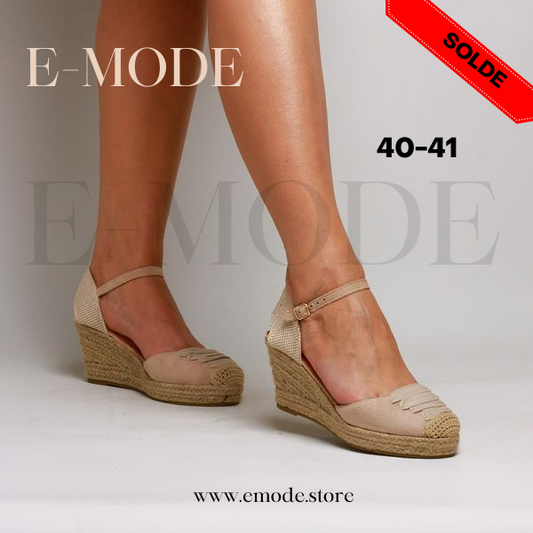 Sandales Compensée BEIGE / REF-0738